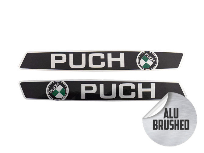 Tank transfer sticker set Puch Maxi S / L / L2 / K / Sport brushed aluminium product