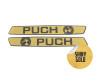 Tank transfer sticker set voor Puch Maxi S / L / L2 / K / Sport Zwart / Shiny goud thumb extra