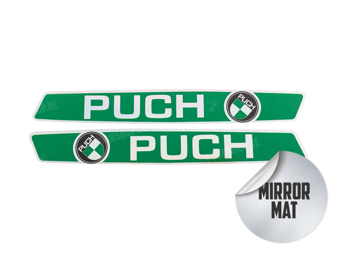 Tank transfer sticker set for Puch Maxi S / L / L2 / K / Sport Green Mirror Matt main