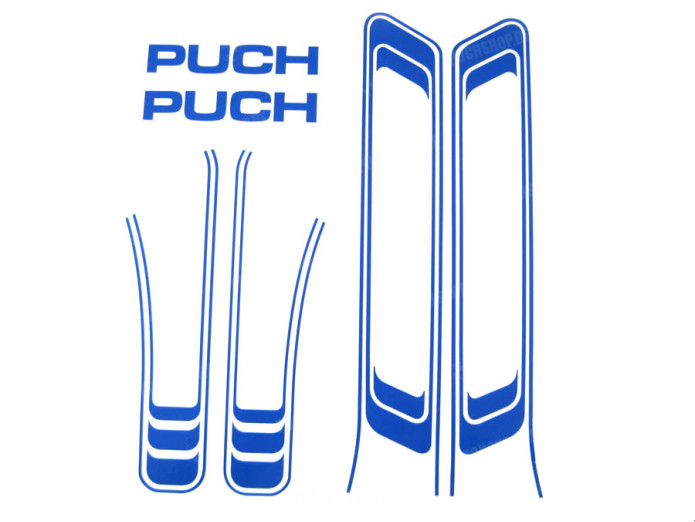 Stickerset Puch Maxi lines blue printed