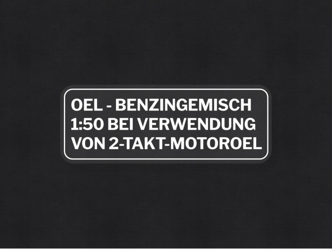 Benzine mix sticker Duits wit transparant product