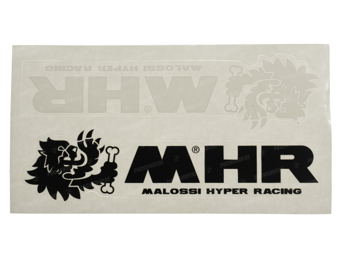 Aufklebersatz Malossi MHR 2-Teilig Schwarz / Weiß main