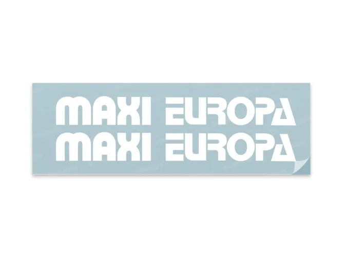Aufkleber Satz Puch Maxi Europa Seitenverkleidung Weiß main