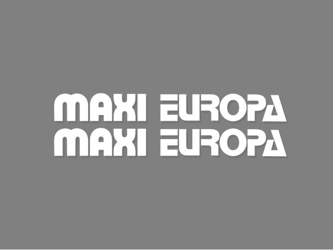 Stickerset Puch Maxi Europa zijkap wit product