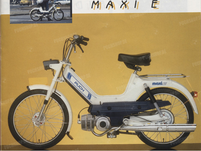 Sticker Puch Maxi E blauw