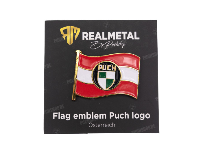 Flag emblem Puch Austria Realmetal sticker