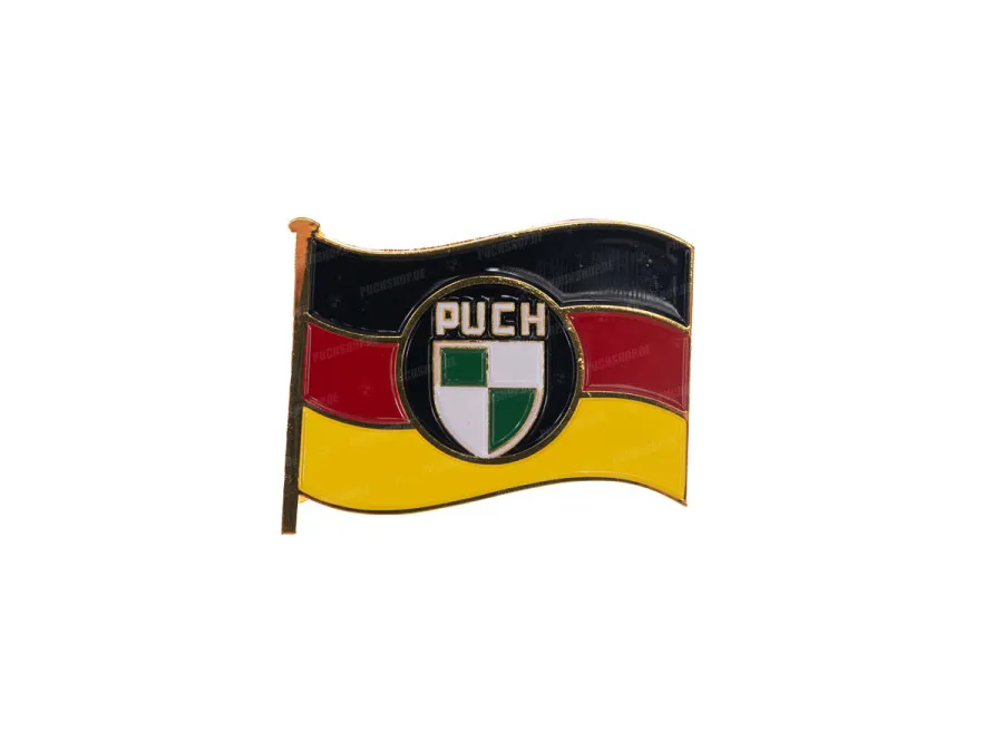Puch Deutschland Flagge Abzeichen Aufkleber aus Echtem Metall