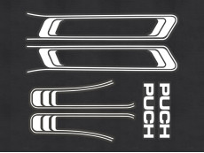 Stickerset Puch Maxi lines white printed