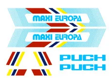 Stickerset Puch Maxi Europa complete