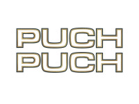 Stickerset Puch Maxi Royal Tank stickers gold line