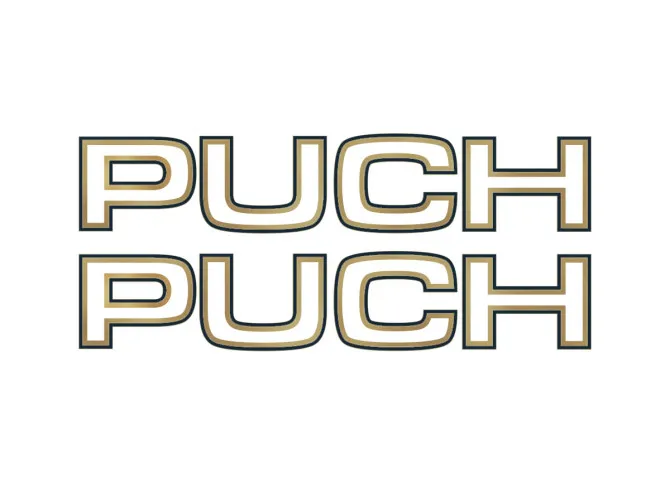 Stickerset Puch Maxi Royal Tank stickers gold line product