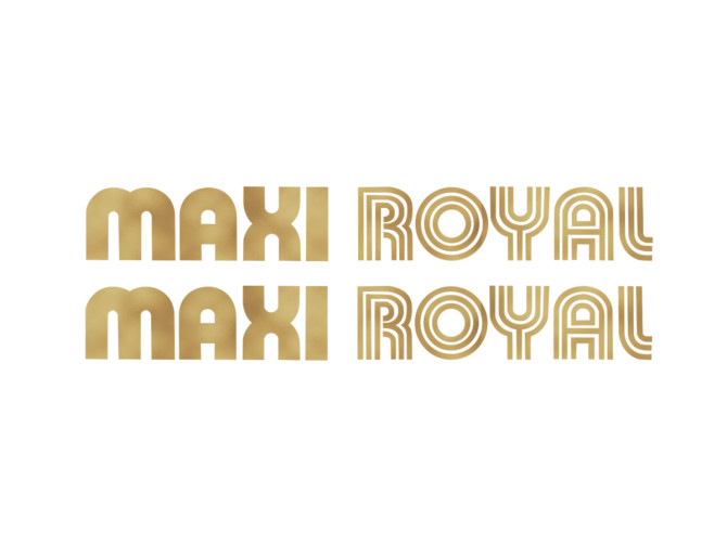 Stickerset Puch Maxi Royal zijkap goud product