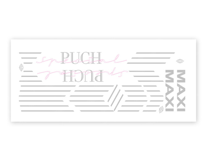Stickerset Puch Maxi Special silver main
