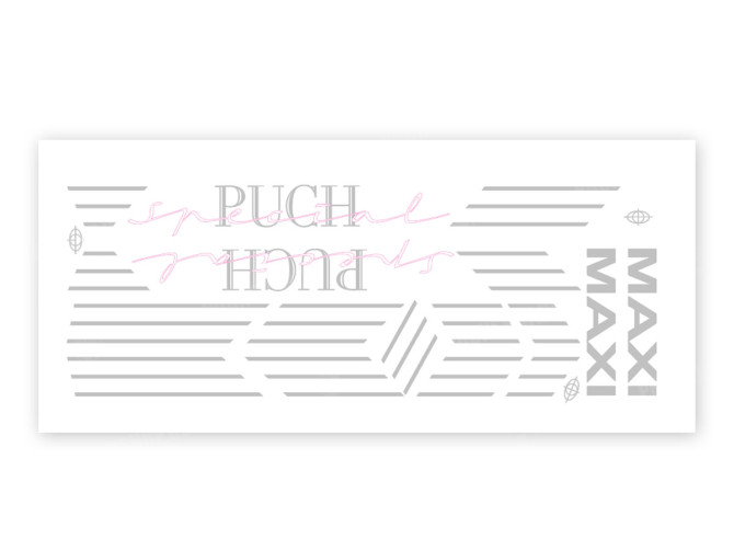 Stickerset Puch Maxi Special silver main