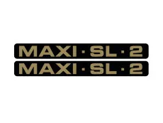 Stickerset Puch Maxi SL-2 zijkap goud / zwart