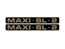 Aufkleber Satz Puch Maxi SL-2 Seitenverkleidung Gold / Schwarz