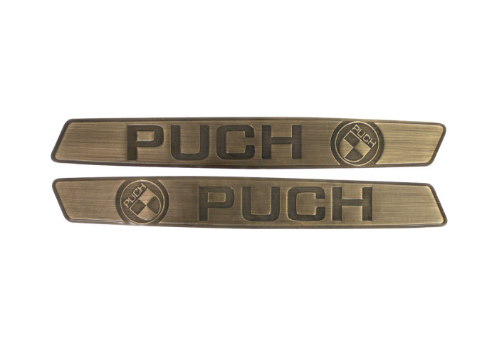 Puch Metalen Tank sticker set RealMetal® goud kleur 2024 editie product