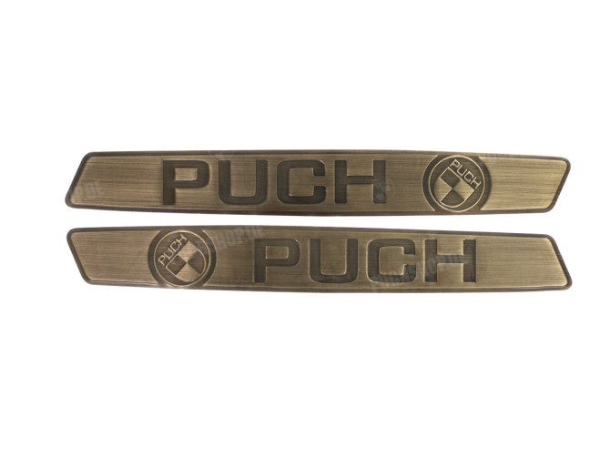 Puch Metalen Tank sticker set RealMetal® goud kleur 2024 editie main