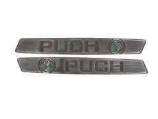 Tank sticker set Puch Maxi RealMetal zilver kleur met groen 2024 editie