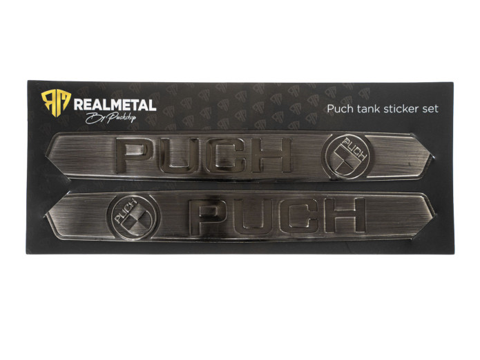 Puch Metalen Tank sticker set RealMetal® zilver kleur 2024 editie