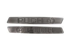 Tank Aufkleber Satz Puch Maxi RealMetal Silberfarbe