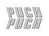 Sticker Puch text silver 92x26mm thumb extra