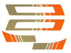 Stickerset Puch Maxi frame goud / oranje