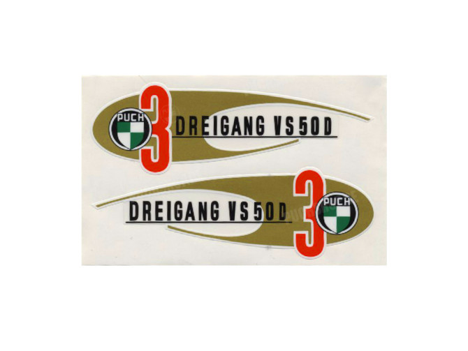 Tank transfer sticker set for Puch VS 50 D Dreigang main