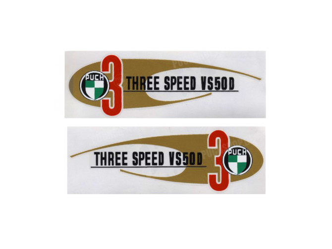 Tank transfer sticker set for Puch VS 50 D Three Speed main