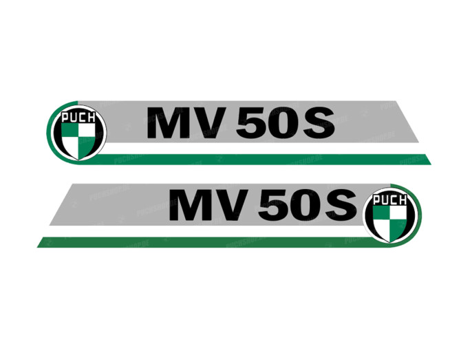 Tank transfer sticker set voor Puch MV50S main