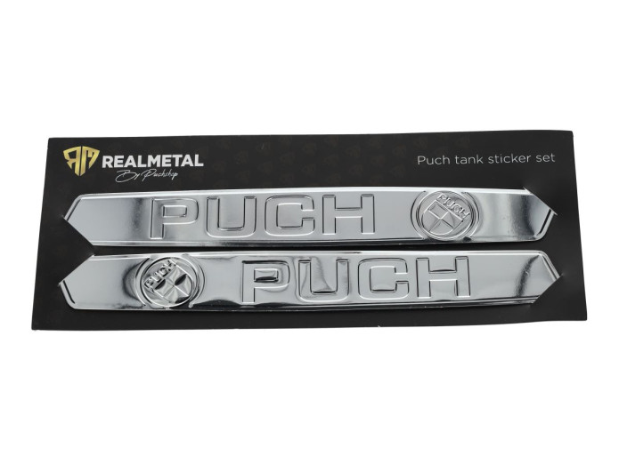 Puch Metalen Tank sticker set RealMetal® chroom kleur 2024 editie