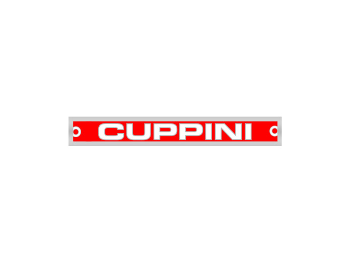 Sticker Cuppini (stuur) Chroom 85x11mm