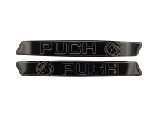 Tank sticker set Puch Maxi RealMetal zwart chroom