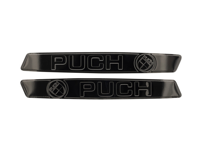 Puch Metalen Tank sticker set RealMetal® zwart chroom product