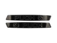 Tank sticker set Puch Maxi RealMetal zwart chroom