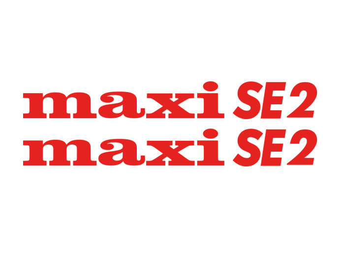 Stickerset Puch Maxi SE2 zijkap rood