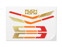 Stickerset Puch Maxi SE 2 H oranje / rood / goud compleet universeel