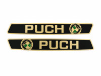 Tank transfer sticker set Puch Maxi S / L / L2 / K / Sport zwart / glanzend goud II