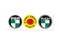 Stickervel Puch / PSR / 2-Takt 3-delig 39mm