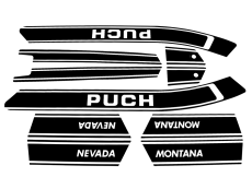 Stickerset Puch Nevada black / white