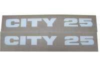 Stickerset Puch Maxi City 25 zijkap wit