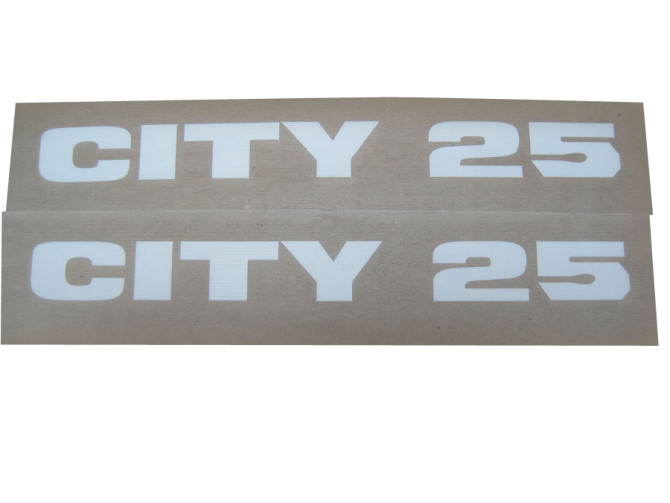 Stickerset Puch Maxi City 25 zijkap wit product