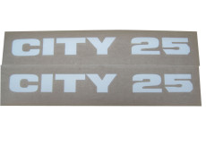 Aufklebersatz Puch Maxi City 25 Seitenverkleidung Weiss