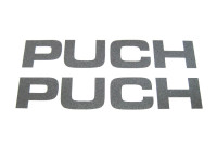 Stickerset Puch text tank / universal grey Metallic
