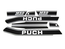 Stickerset Puch M50 Monza black / white