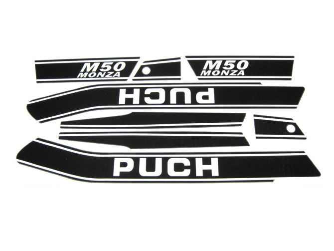 Aufklebersatz Puch M50 Monza Schwarz / Weiß product