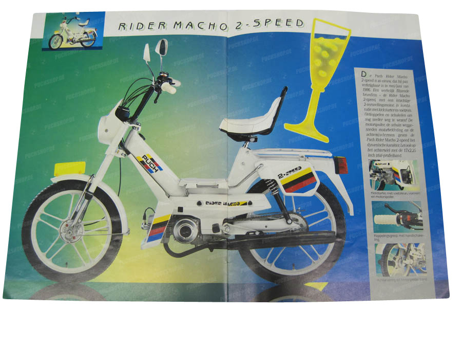 Aufkleberset Puch Rider Macho 2-Speed Weiß product