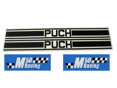 Stickerset Puch M50 Racing zwart / wit