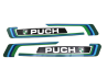 Puch Stickers Tanktransferset Maxi blauw / groen Tank transfer sticker set Puch Maxi blauw / groen