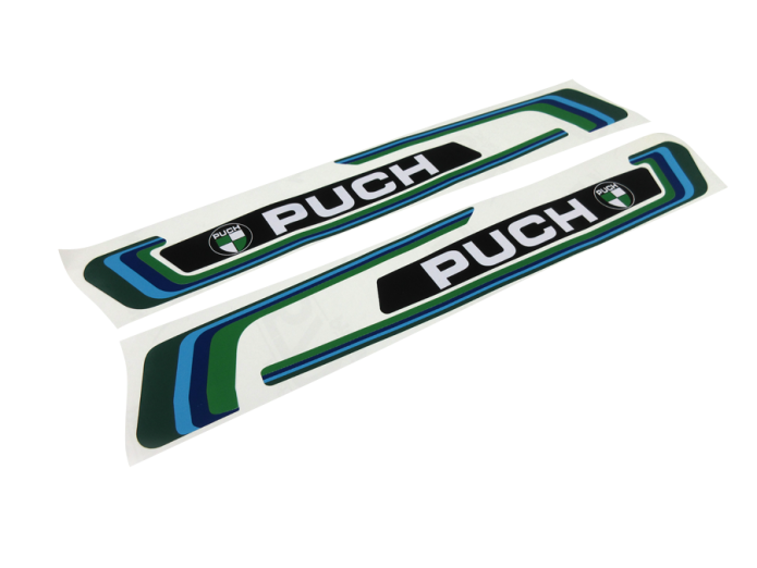 Tank transfer sticker set Puch Maxi blue / green
